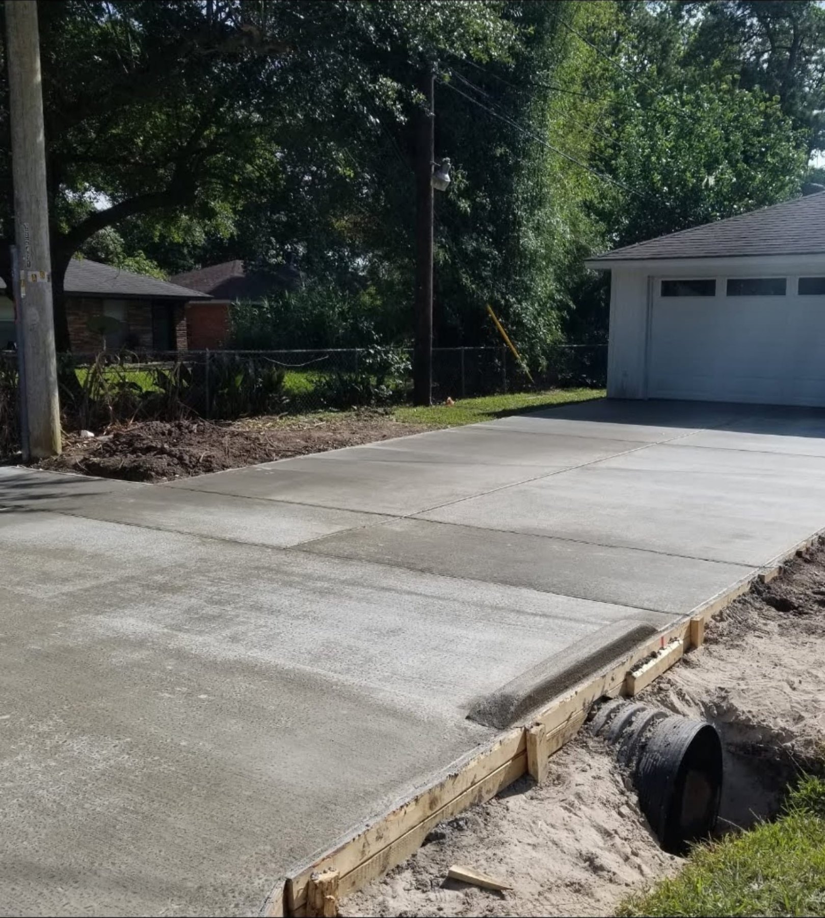 New residential driveway