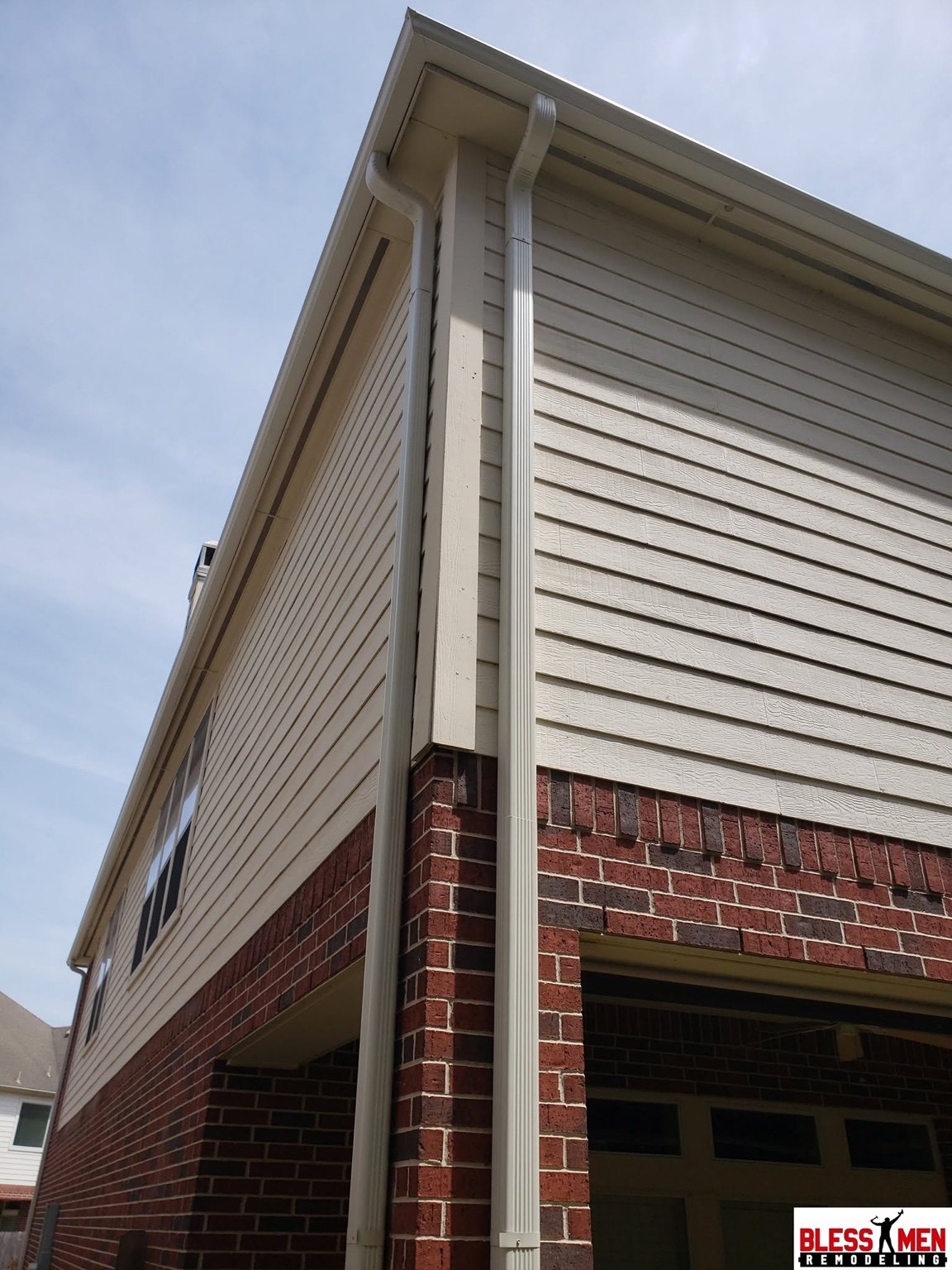 Gutter and downspout installation