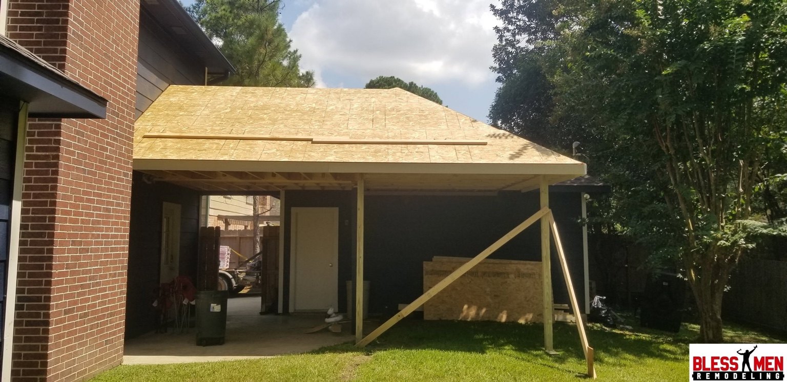 Covered patio structure