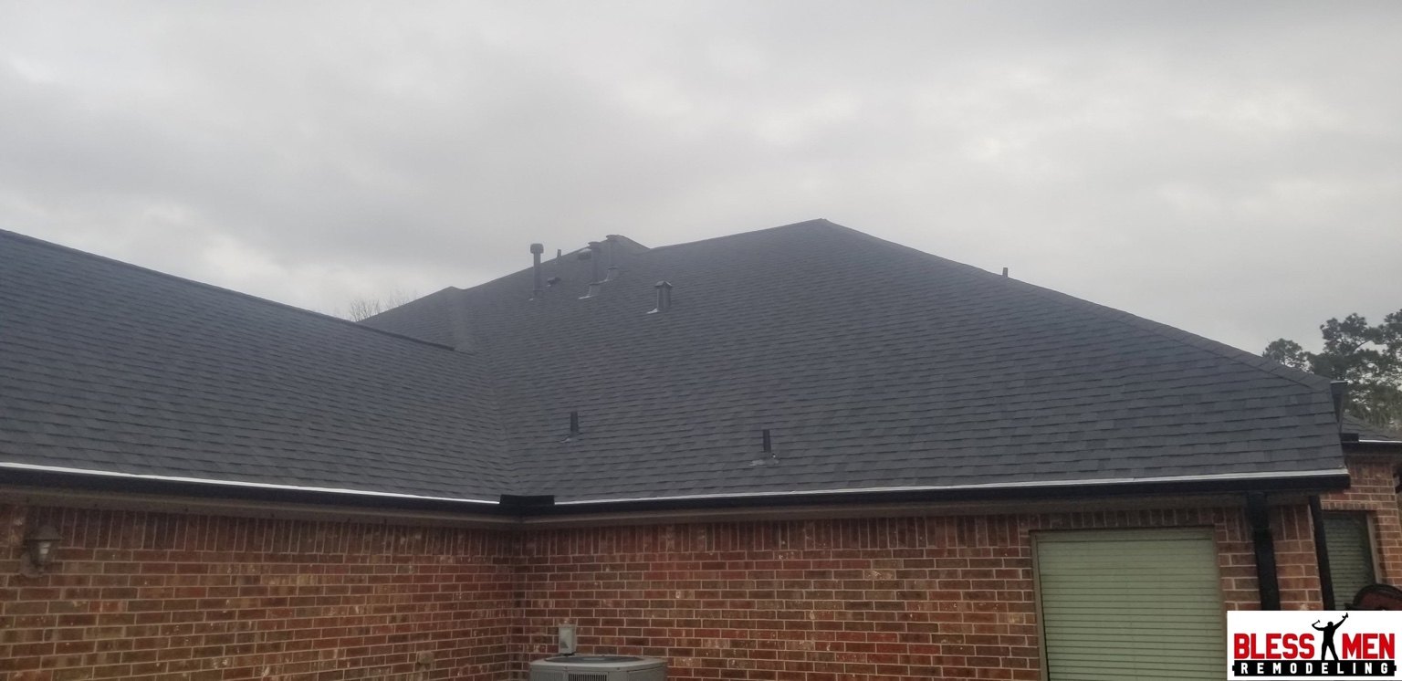 Completed shingle roof